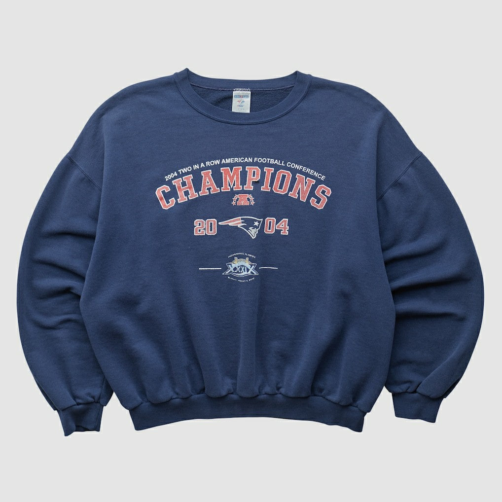 New England Patriots Jerzees 2004 Pullover Sweatshirt - Navy Pullover
