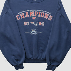 New England Patriots Jerzees 2004 Pullover Sweatshirt - Navy Pullover
