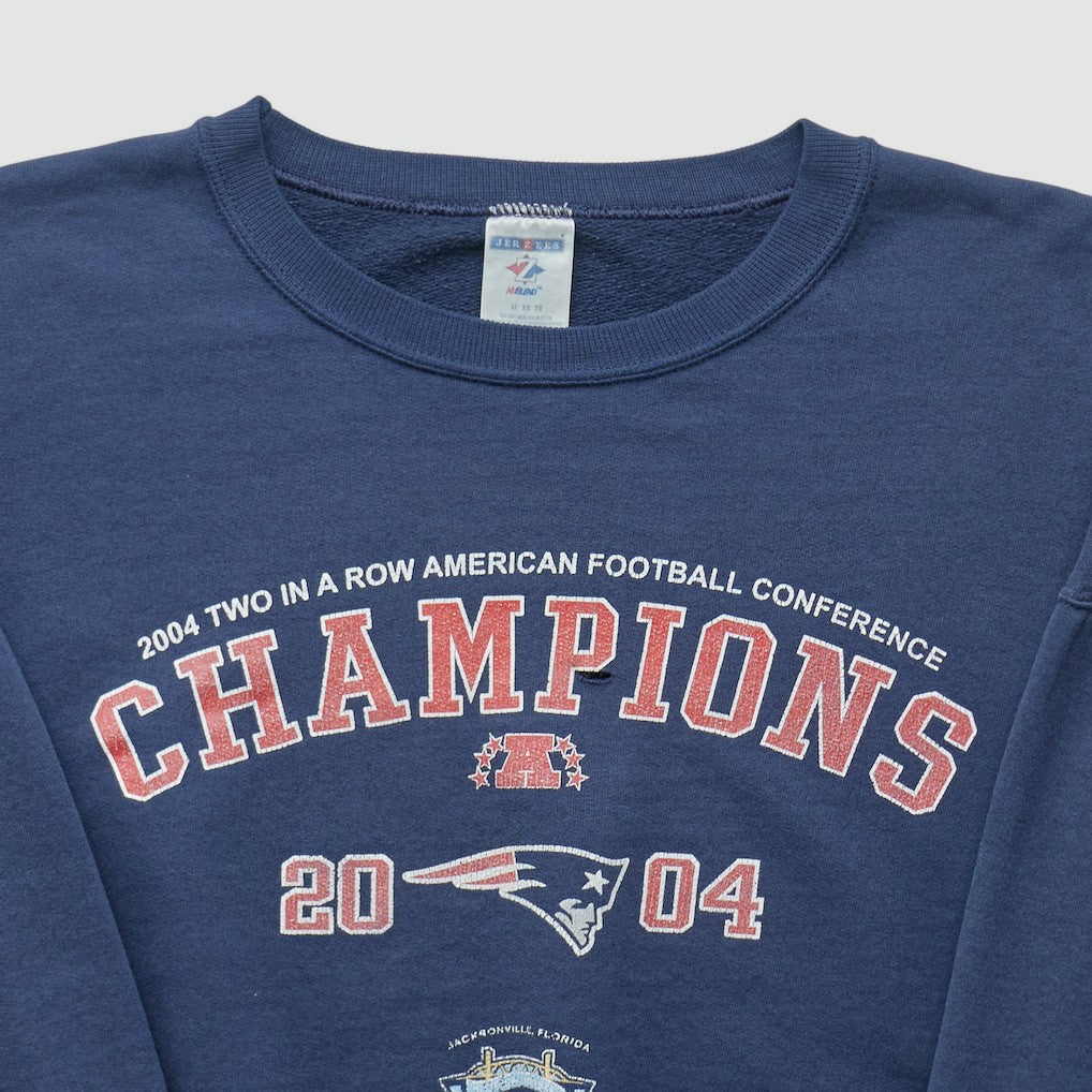 New England Patriots Jerzees 2004 Pullover Sweatshirt - Navy Pullover