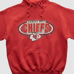 Kansas City Chiefs Logo Athletic 90s Hooded Pullover Sweatshirt - Red Pullover
