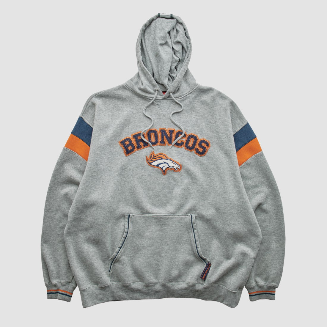 Denver Broncos NFL 2000s Hooded Pullover Sweatshirt - Heather Gray Pullover