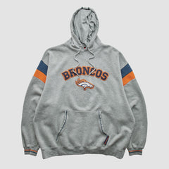 Denver Broncos NFL 2000s Hooded Pullover Sweatshirt - Heather Gray Pullover