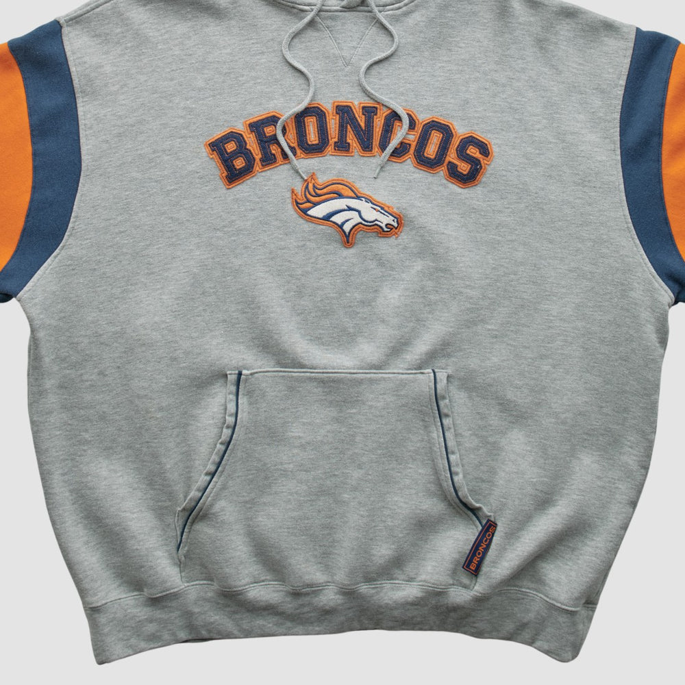 Denver Broncos NFL 2000s Hooded Pullover Sweatshirt - Heather Gray Pullover