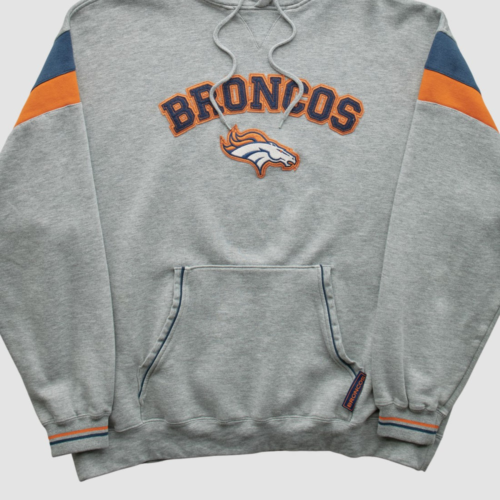 Denver Broncos NFL 2000s Hooded Pullover Sweatshirt - Heather Gray Pullover