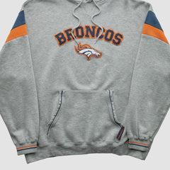 Denver Broncos NFL 2000s Hooded Pullover Sweatshirt - Heather Gray Pullover