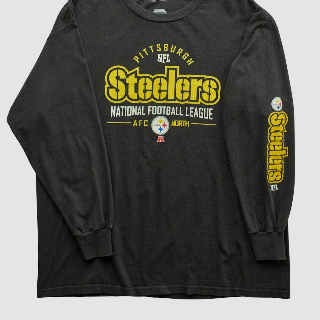 Pittsburgh Steelers NFL 2010s Long Sleeve T-shirt - Black T-shirts