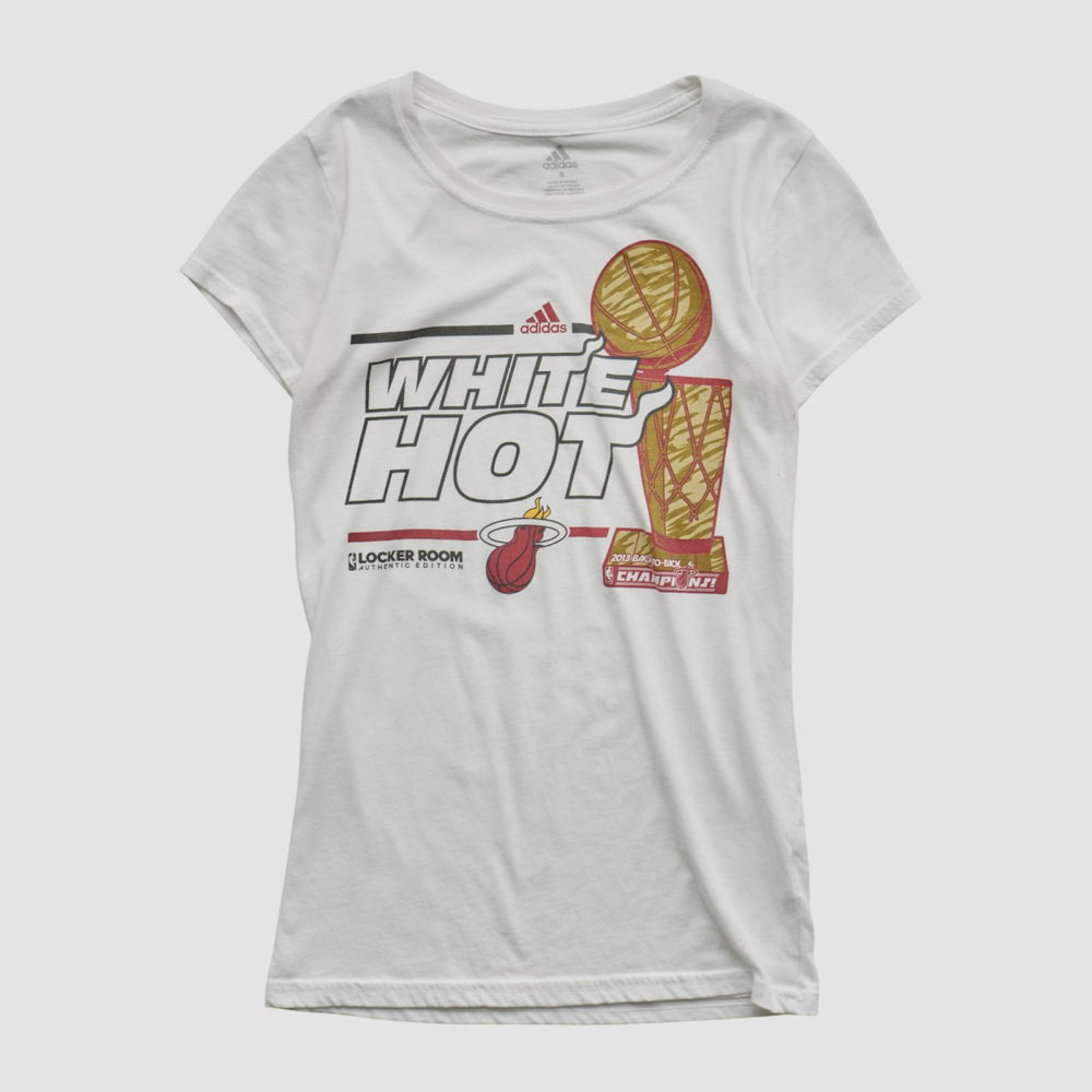 Miami Heat 2013 T-shirt White Vintage - Adidas