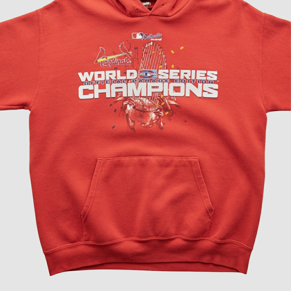 St. Louis Cardinals Lee Apparel 2006 Hooded Pullover Sweatshirt - Red - Vintage Pullover