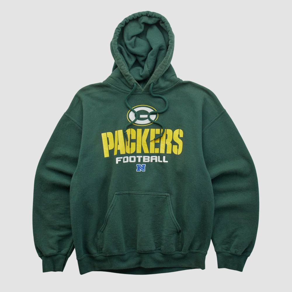 Green Bay Packers NFL 2000s Hooded Pullover Sweatshirt - Green Pullover