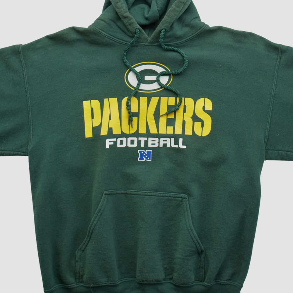 Green Bay Packers NFL 2000s Hooded Pullover Sweatshirt - Green Pullover