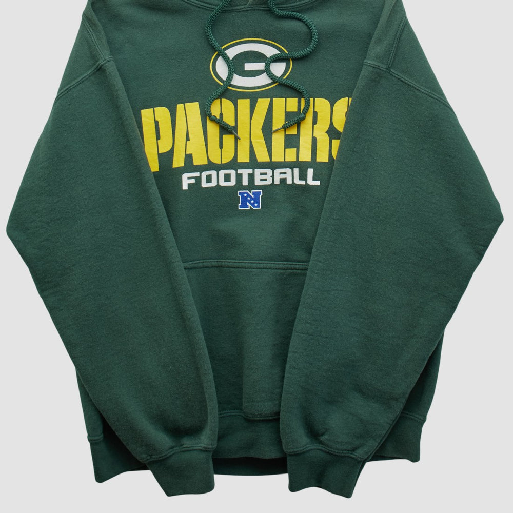 Green Bay Packers NFL 2000s Hooded Pullover Sweatshirt - Green Pullover