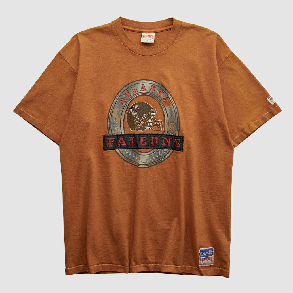 Atlanta Falcons Nutmeg Mills 90s T-shirt - Clay T-shirts