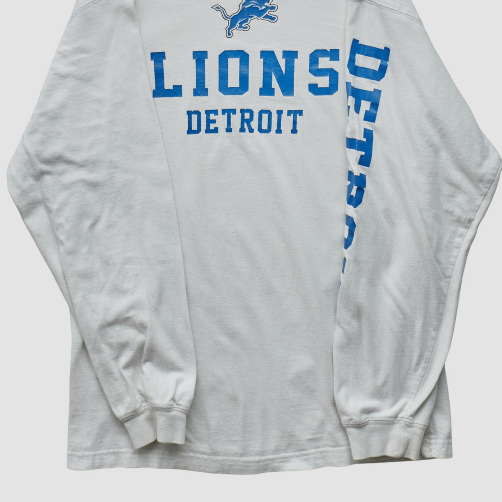 Detroit Lions NFL 2000s Long Sleeve T-shirt - White T-shirts