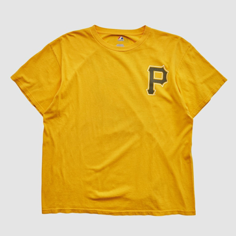 Pittsburgh Pirates Majestic 2000s T-shirt - Yellow - Vintage T-shirts