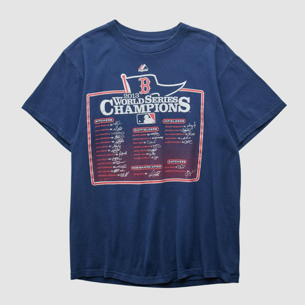 Boston Red Sox Majestic 2013 T-shirt - Navy - Vintage T-shirts