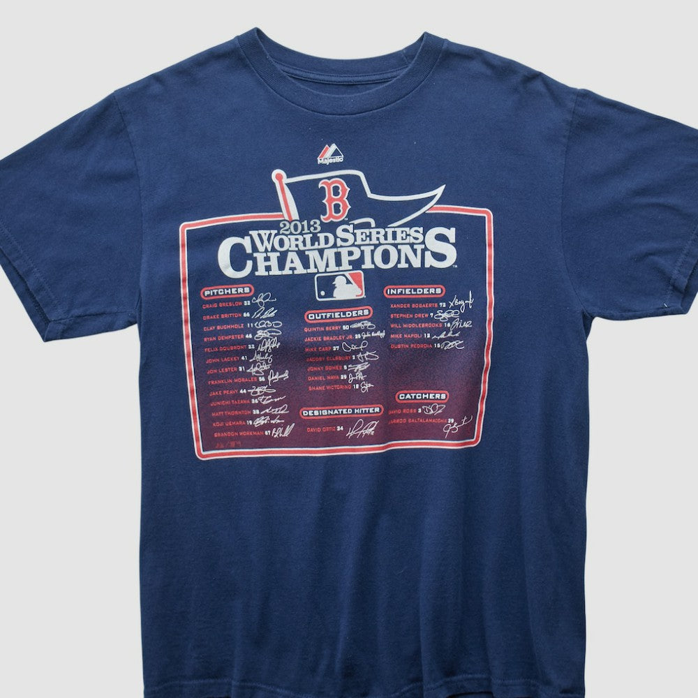 Boston Red Sox Majestic 2013 T-shirt - Navy - Vintage T-shirts