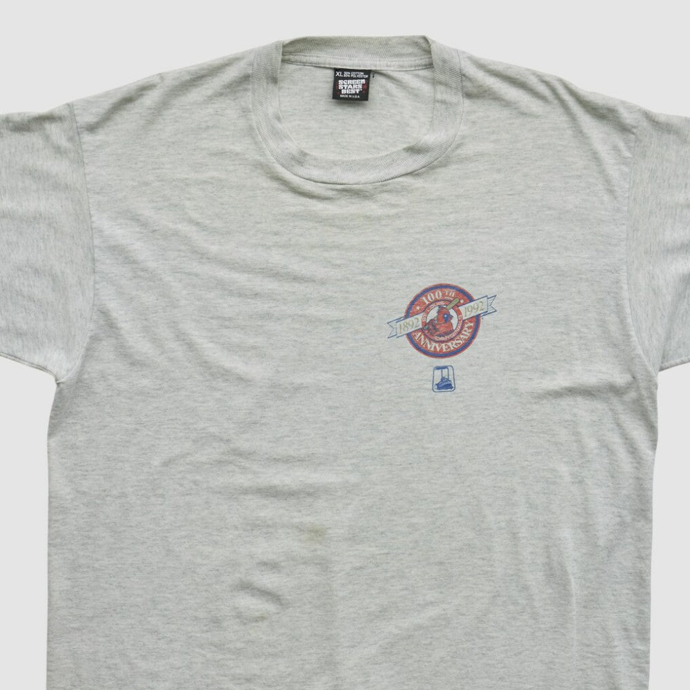 St. Louis Cardinals Screen Stars Best 1992 T-shirt - Heather Gray - Vintage T-shirts