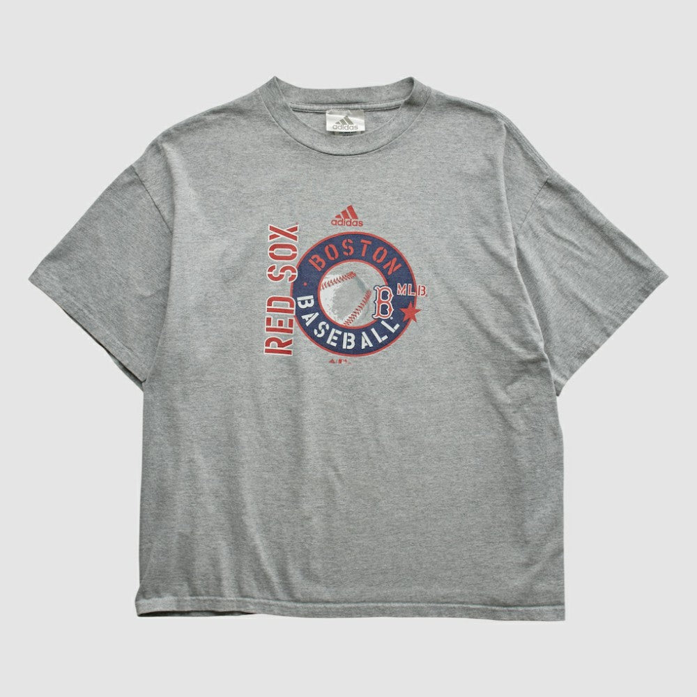 Boston Red Sox Adidas 2000s T-shirt - Heather Gray - Vintage T-shirts