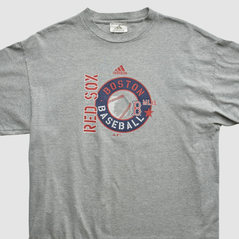 Boston Red Sox Adidas 2000s T-shirt - Heather Gray - Vintage T-shirts