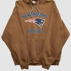 New England Patriots Jerzees 2000s Hooded Sweatshirt - Clay Sweatshirts