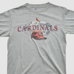 St. Louis Cardinals Majestic 2009 T-shirt - Heather Gray - Vintage T-shirts