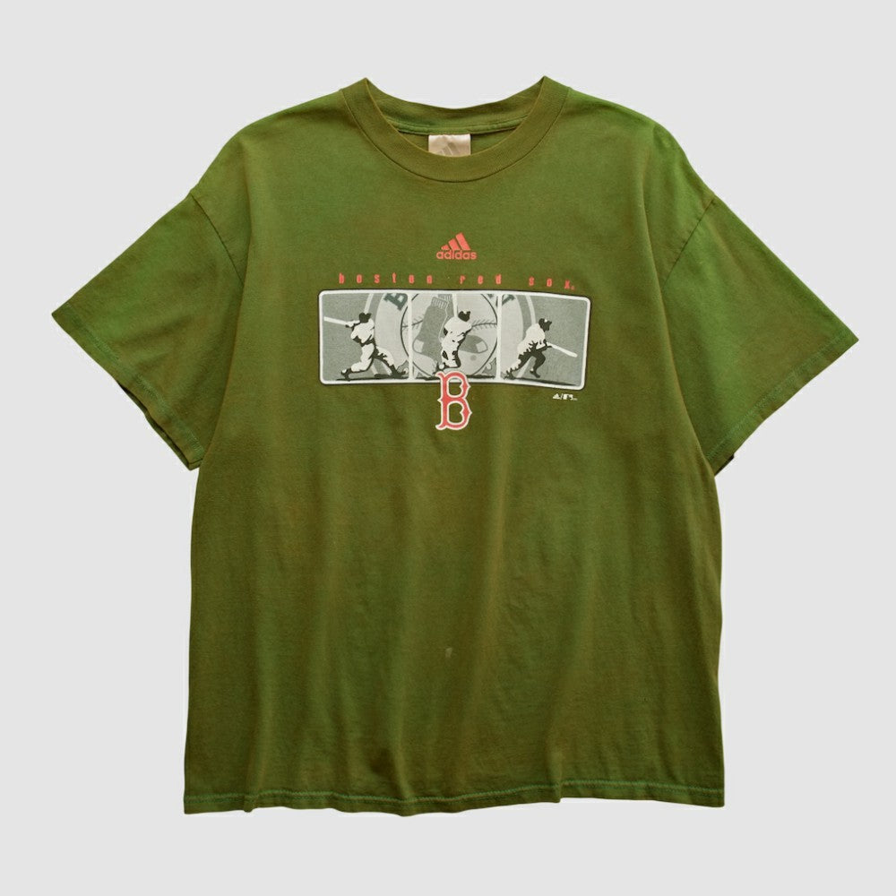 Boston Red Sox Adidas 2000s T-shirt - Olive - Vintage T-shirts