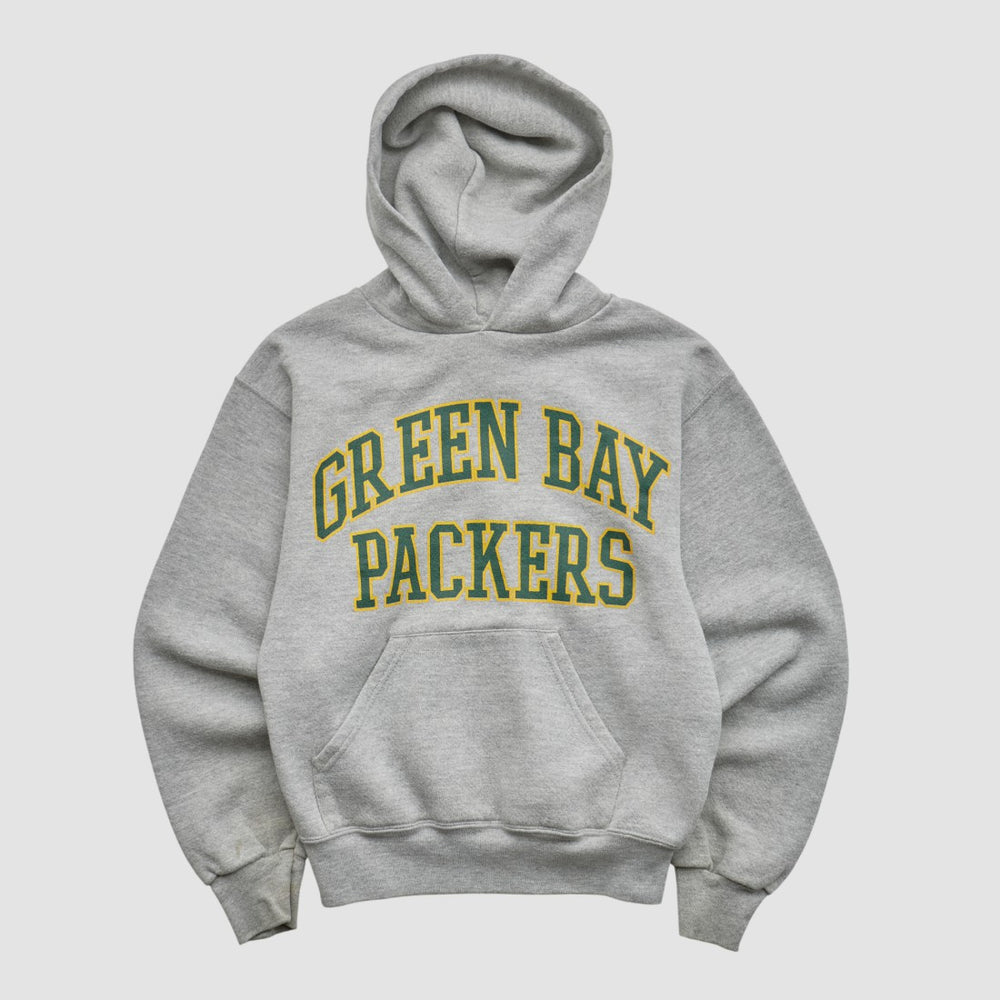 Green Bay Packers NFL 2000s Hooded Pullover Sweatshirt - Heather Gray Pullover