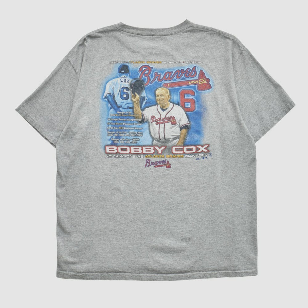 Atlanta Braves Majestic 2010 T-shirt - Heather Gray - Vintage T-shirts