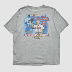Atlanta Braves Majestic 2010 T-shirt - Heather Gray - Vintage T-shirts