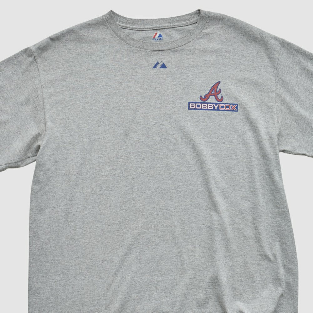 Atlanta Braves Majestic 2010 T-shirt - Heather Gray - Vintage T-shirts
