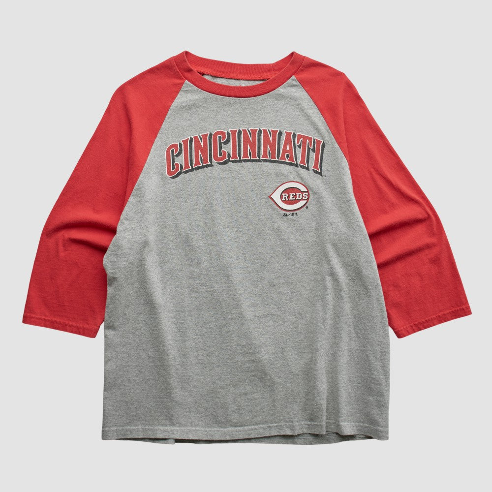 Cincinnati Reds Majestic 2009 T-shirt - Heather Gray - Vintage T-shirts