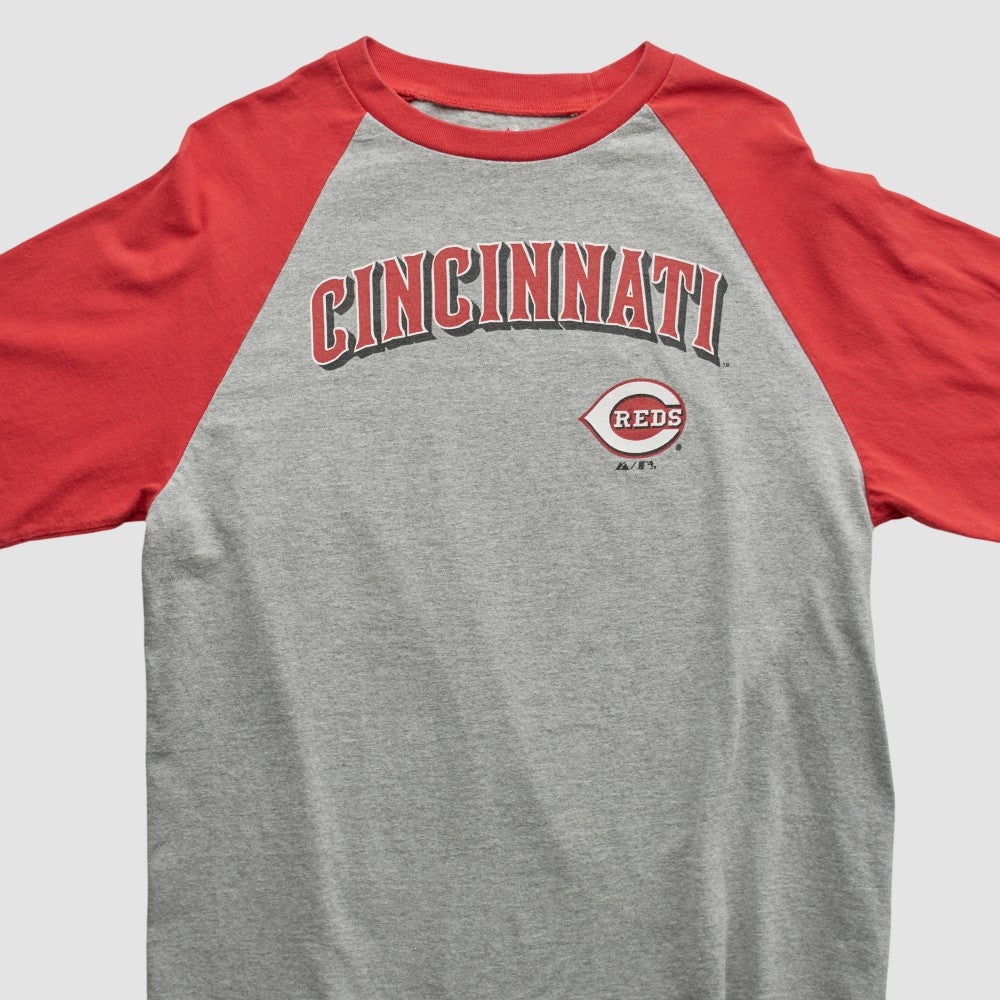 Cincinnati Reds Majestic 2009 T-shirt - Heather Gray - Vintage T-shirts