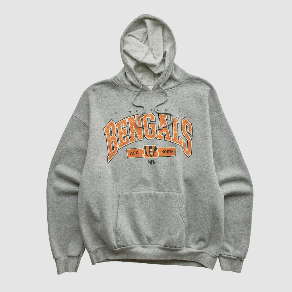Cincinnati Bengals NFL 2000s Hooded Pullover Sweatshirt - Heather Gray Pullover
