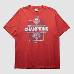 Philadelphia Phillies Majestic 2009 T-shirt - Red - Vintage T-shirts
