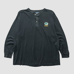 Green Bay Packers Logo 7 90s Long Sleeve T-shirt - Black T-shirts
