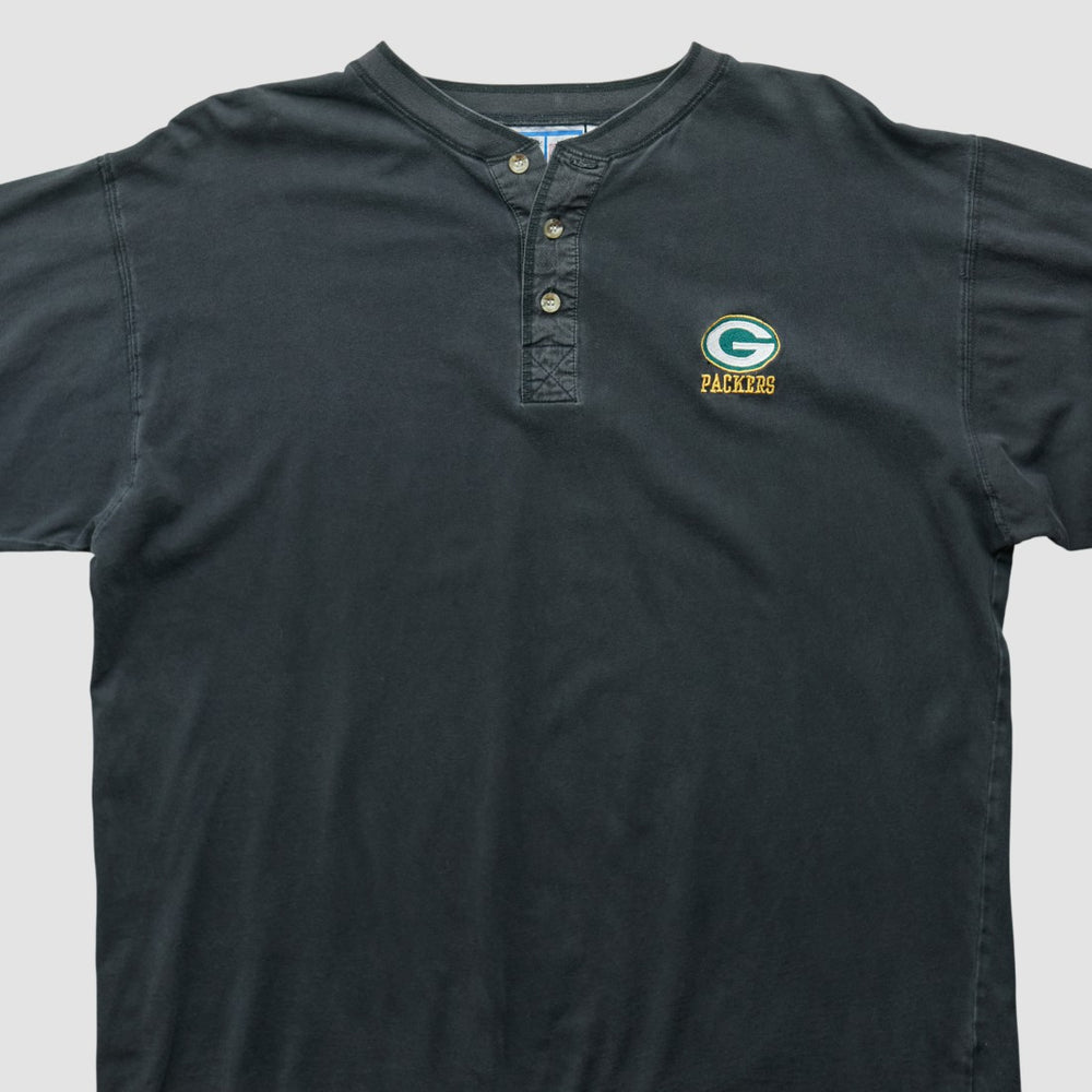 Green Bay Packers Logo 7 90s Long Sleeve T-shirt - Black T-shirts