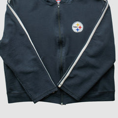Pittsburgh Steelers NFL 2000s Hooded Full Zip Sweatshirt - Black Sweatshirts