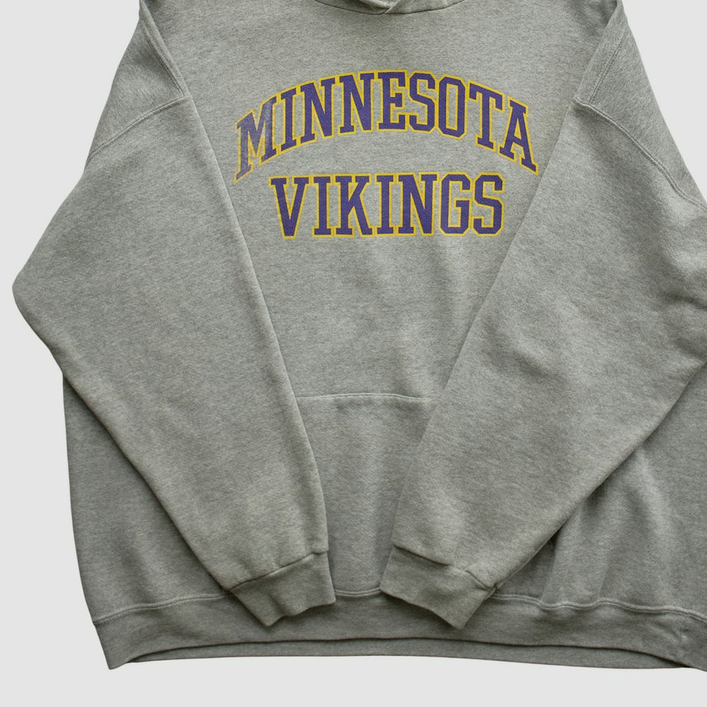 Minnesota Vikings NFL 2000s Hooded Pullover Sweatshirt - Heather Gray Pullover