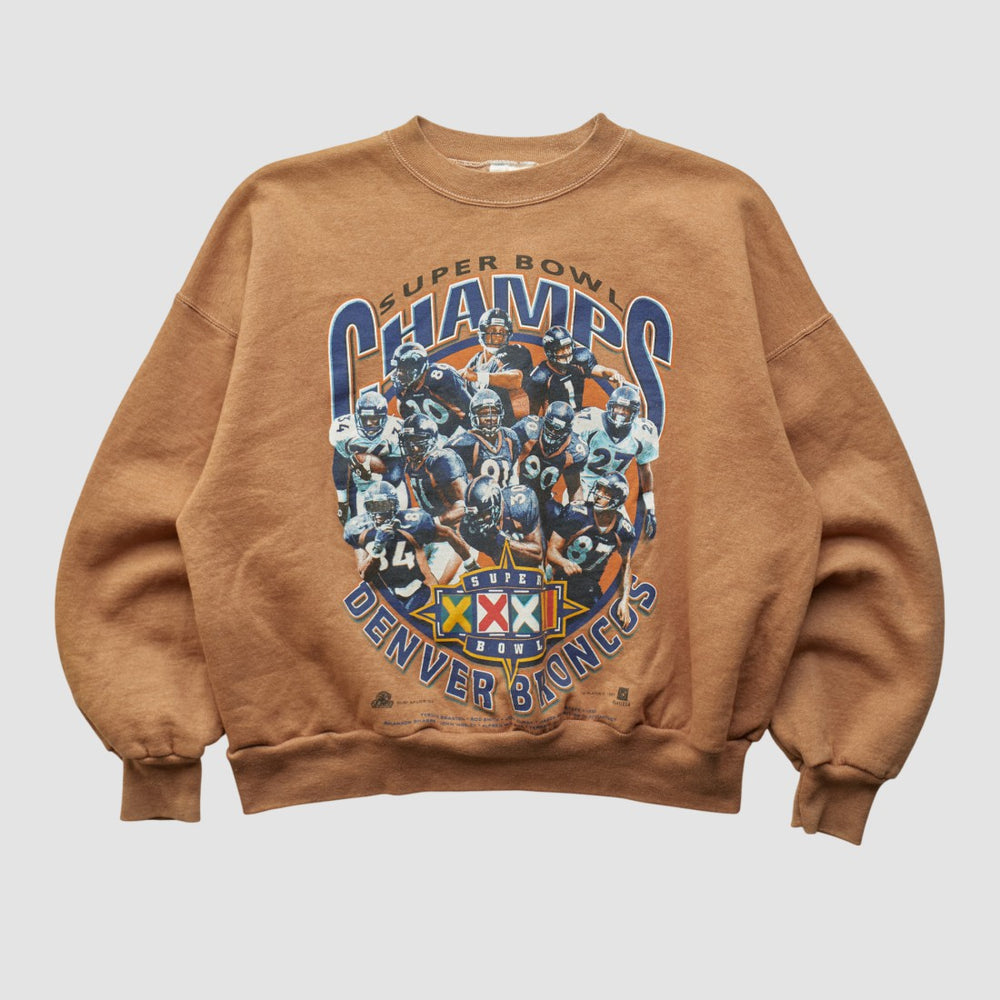 Denver Broncos Hanes 1998 Pullover Sweatshirt - Clay Pullover