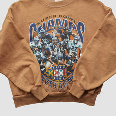 Denver Broncos Hanes 1998 Pullover Sweatshirt - Clay Pullover