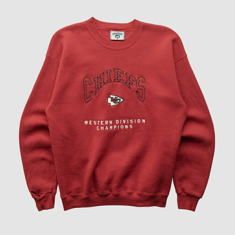 Kansas City Chiefs Lee Apparel 90s Pullover Sweatshirt - Red Pullover
