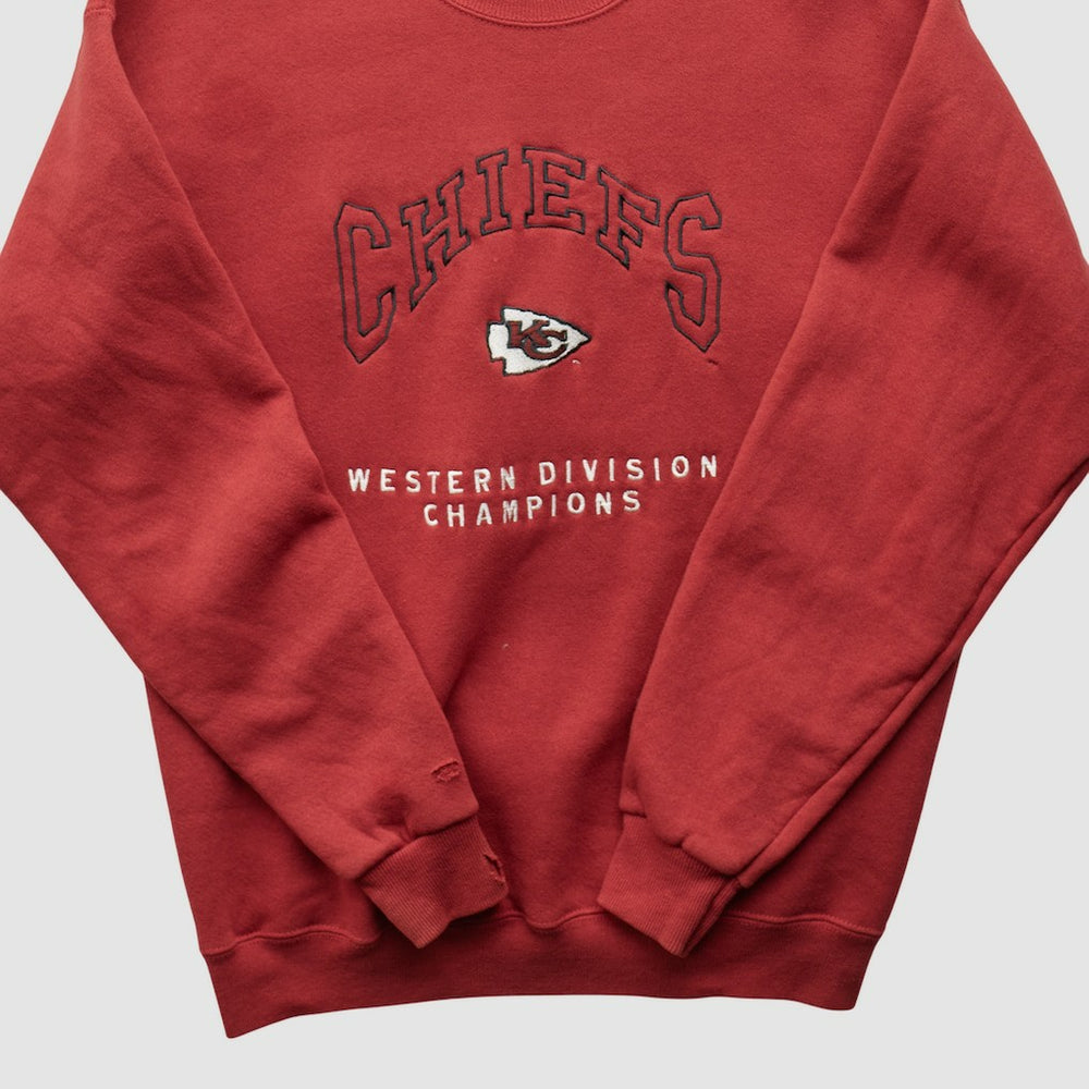 Kansas City Chiefs Lee Apparel 90s Pullover Sweatshirt - Red Pullover