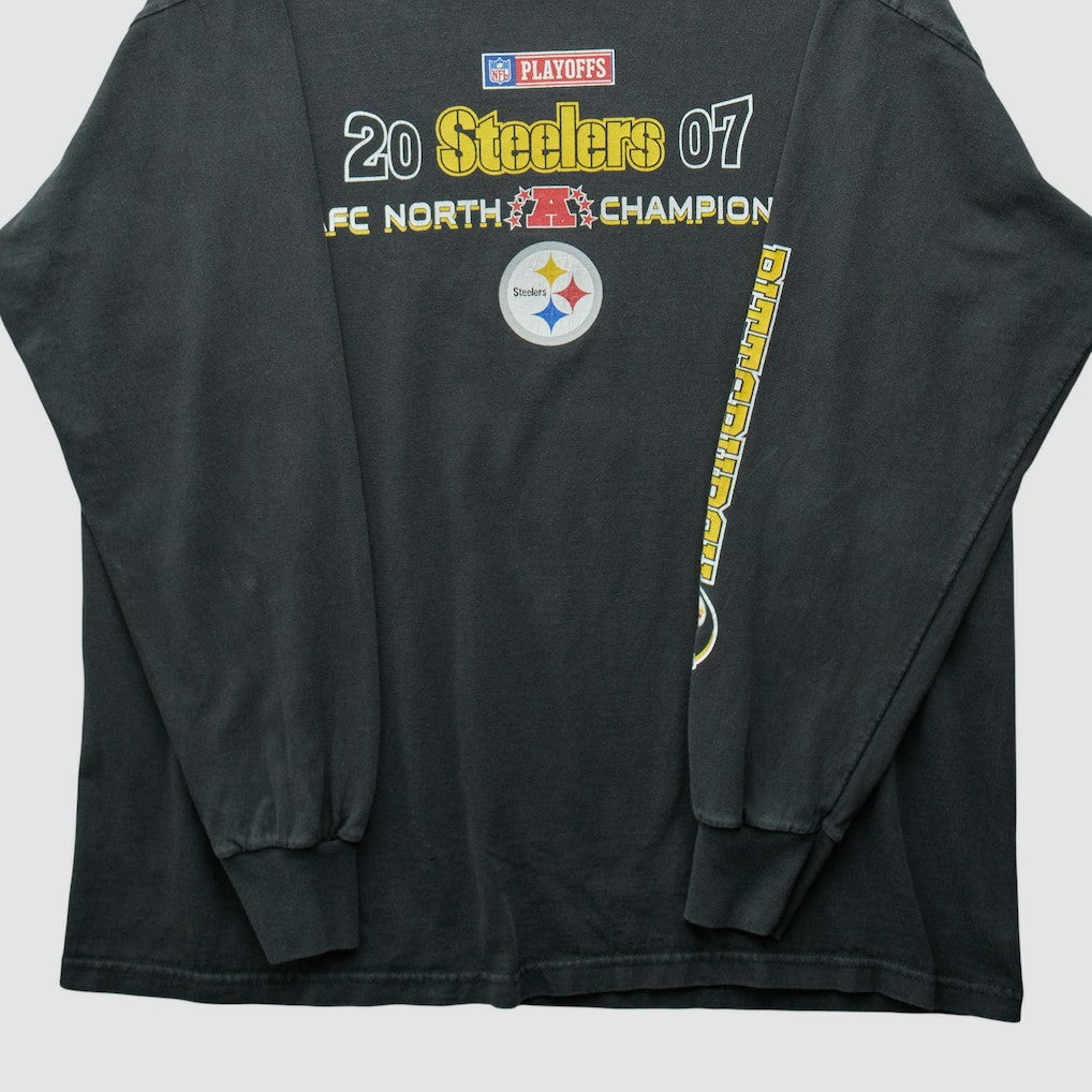 Pittsburgh Steelers NFL 2007 Long Sleeve T-shirt - Black T-shirts