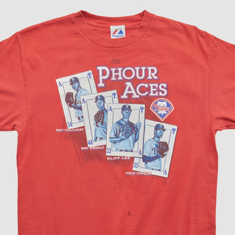 Philadelphia Phillies Majestic 2000s T-shirt - Red - Vintage T-shirts