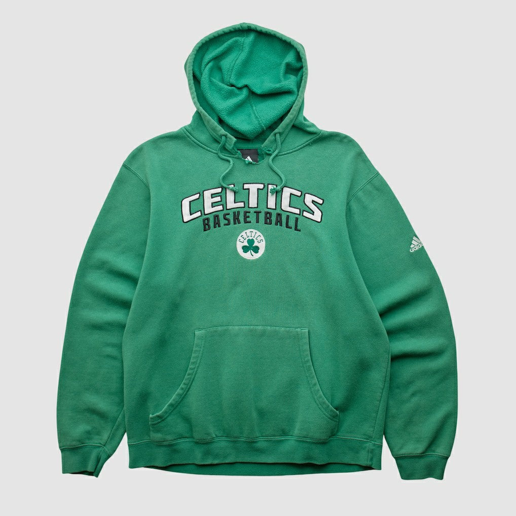 Boston Celtics 2010s Hooded Pullover Sweatshirt Green Vintage - Adidas