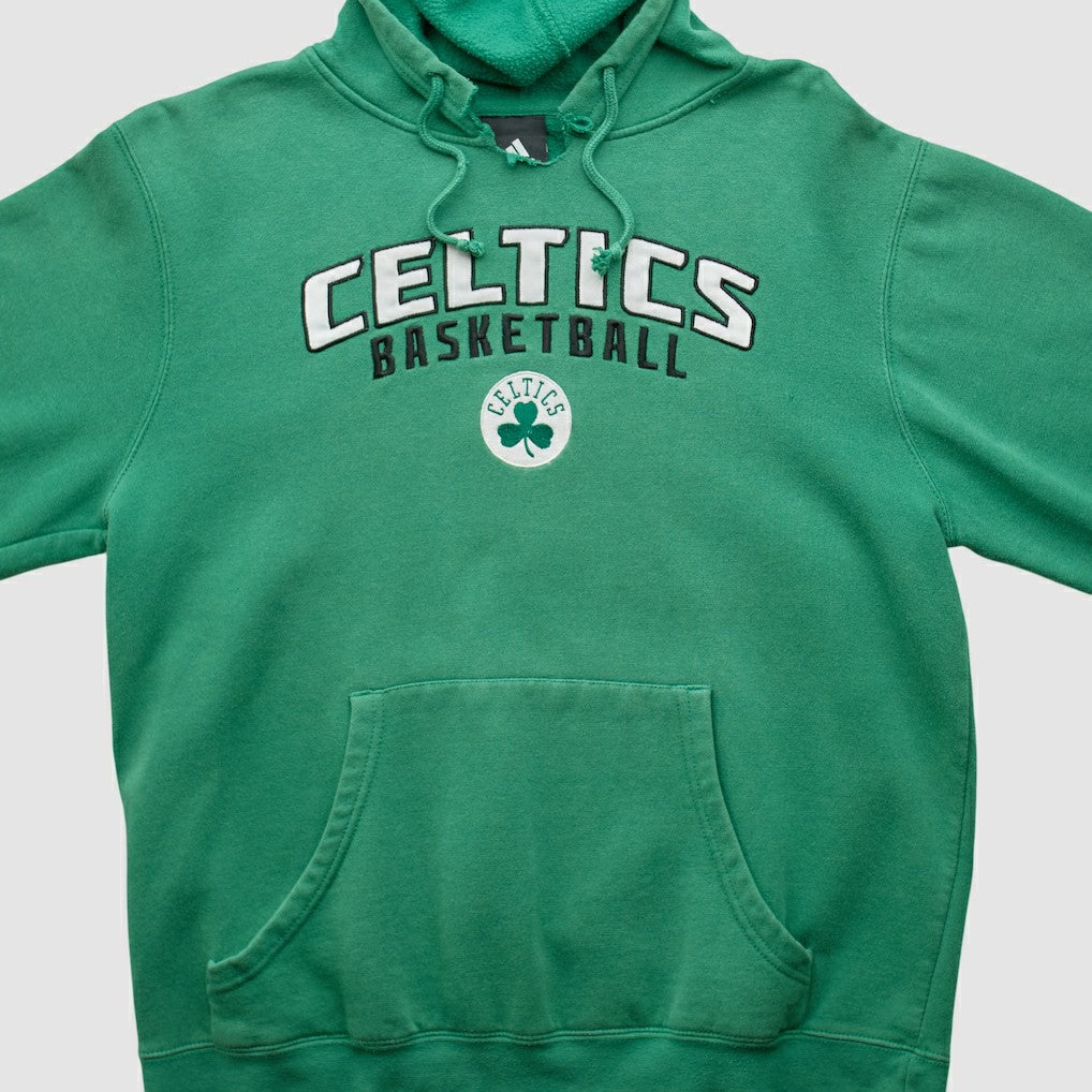 Boston Celtics 2010s Hooded Pullover Sweatshirt Green Vintage - Adidas