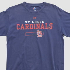 St. Louis Cardinals Majestic 2010 T-shirt - Navy - Vintage T-shirts