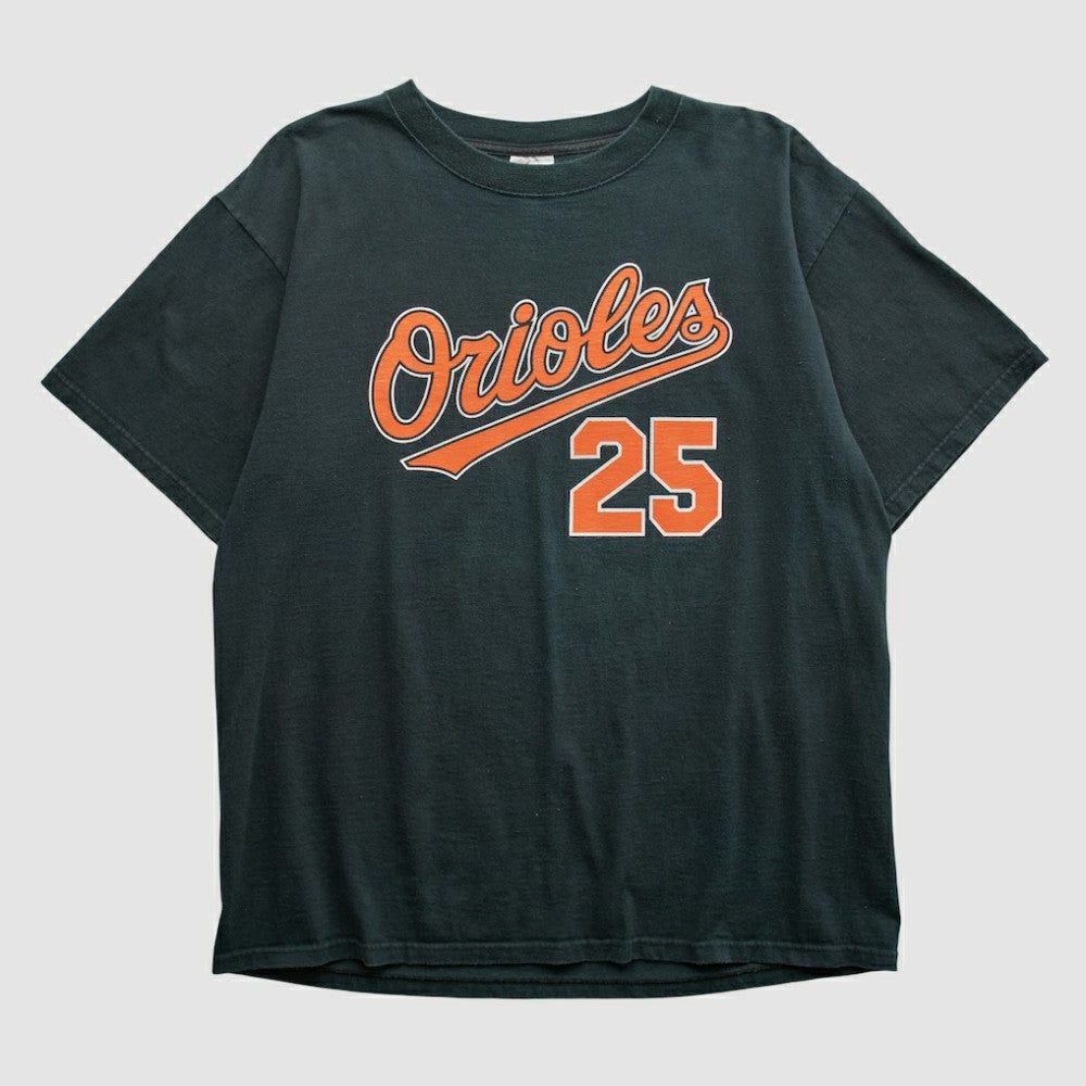 Baltimore Orioles Majestic 2000s T-shirt - Black - XVintage T-shirts