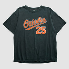 Baltimore Orioles Majestic 2000s T-shirt - Black - XVintage T-shirts