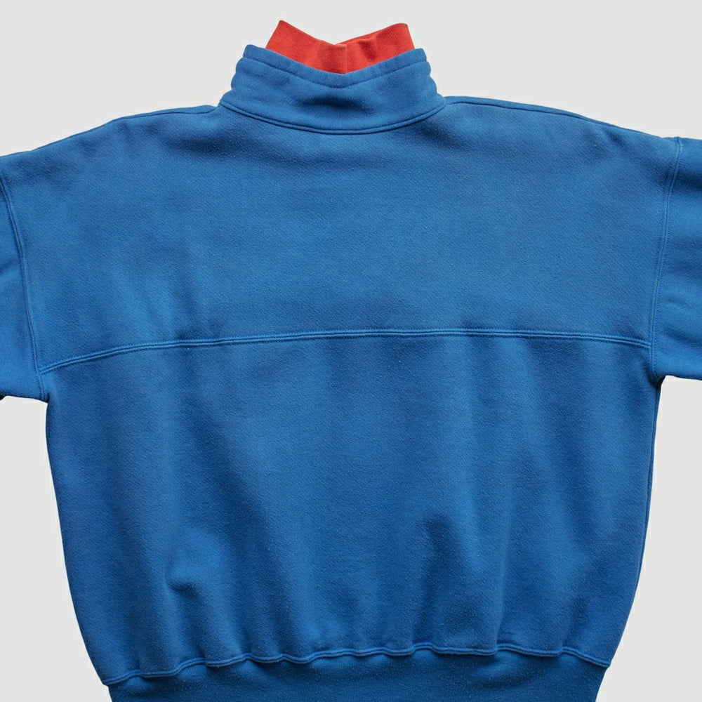 New England Patriots Dodger 90s 1/4 Zip Sweatshirt - Blue Sweatshirts